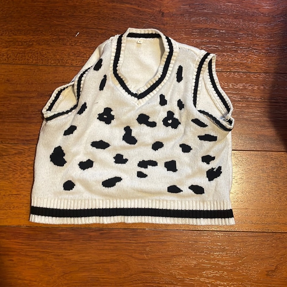 Cow print indie crop top